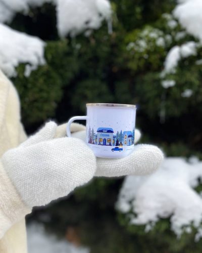 Металеве горнятко Winter mood